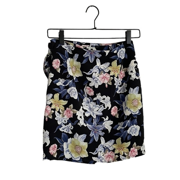 Anchor Blue Y2K Wrap Mini Skirt Sz 3 Floral Print - Picture 2 of 8